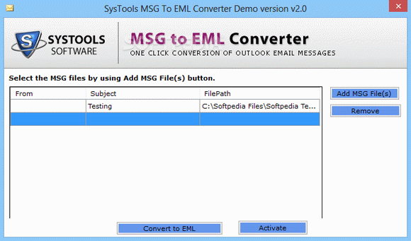 SysTools MSG to EML Converter Crack Plus Serial Key
