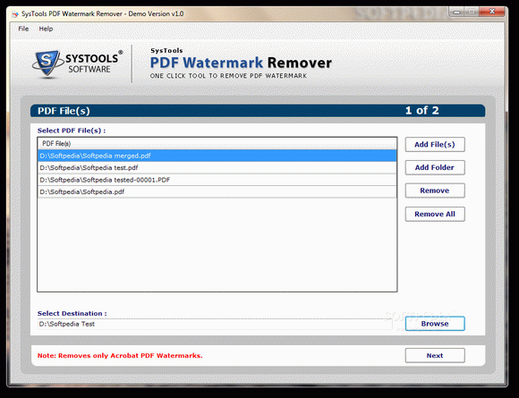 SysTools PDF Watermark Remover [DISCOUNT: 15% OFF!] Crack With Activation Code 2024