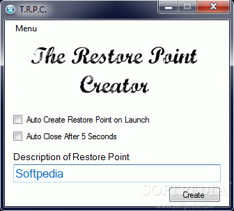 The Restore Point Creator Crack & Activation Code