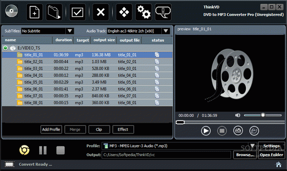 ThinkVD DVD to MP3 Converter Pro Crack + Serial Key Updated