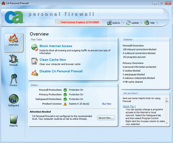 CA Personal Firewall 2009 Crack + Serial Number Updated