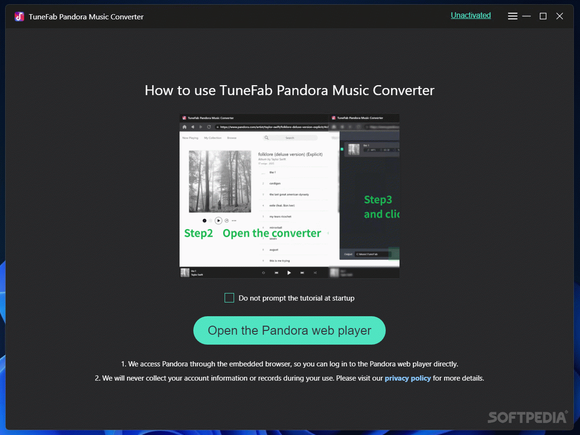 TuneFab Pandora Music Converter Crack With Activation Code