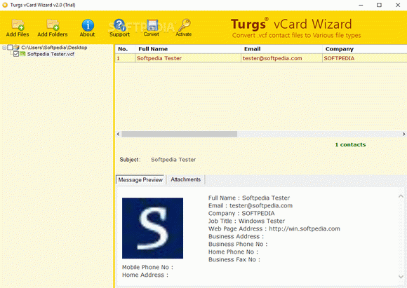 Turgs vCard Wizard Crack With License Key Latest
