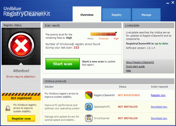 Uniblue RegistryCleanerKit Crack With License Key Latest