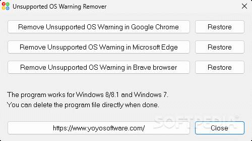 Unsupported OS Warning Remover Crack + License Key