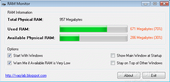 RAM Monitor Crack + Keygen Updated