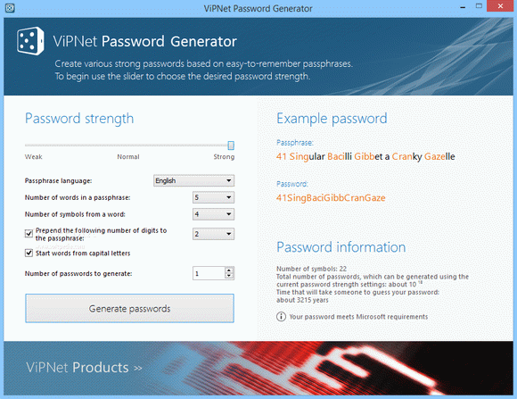 ViPNet Password Generator (formerly ViPNet Password Roulette) Crack With Serial Number Latest