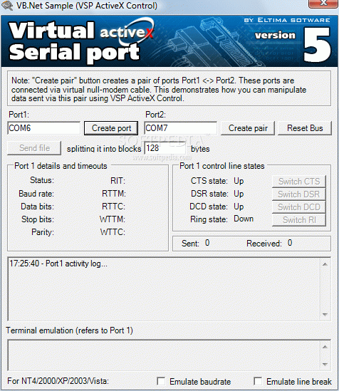 Virtual Serial Port ActiveX Control Crack With Keygen 2024