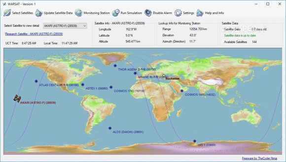 WARSAT Satellite Tracker Crack & Keygen
