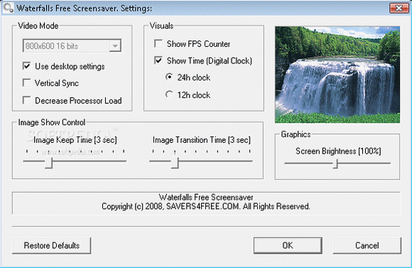 Waterfalls Free Screensaver Crack With Serial Key Latest 2024