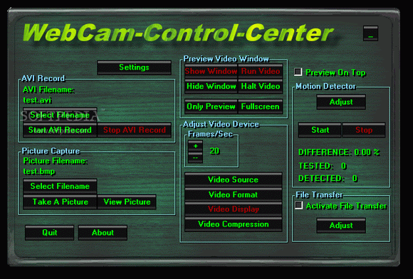 WebCam Control Center Crack + Activation Code