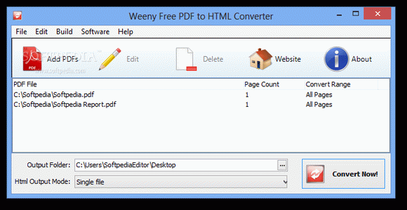 Weeny Free PDF to HTML Converter Serial Number Full Version