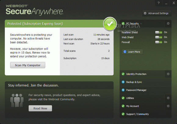 Webroot SecureAnywhere Internet Security Plus Activation Code Full Version