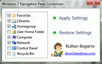 Windows 7 Navigation Pane Customizer Crack With Serial Key Latest