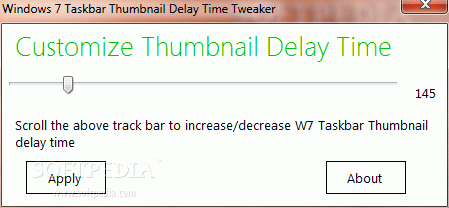 Windows 7 Taskbar Thumbnail Delay Time Tweaker Crack + Activation Code Download