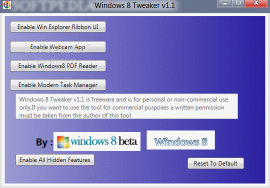 Windows 8 Tweaker Crack & Serial Key