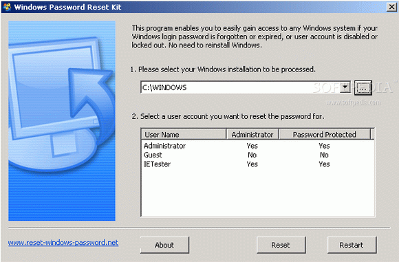 Windows Password Reset Kit Crack + Serial Key