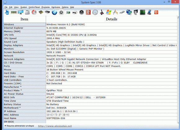 Portable System Spec Crack & Serial Number