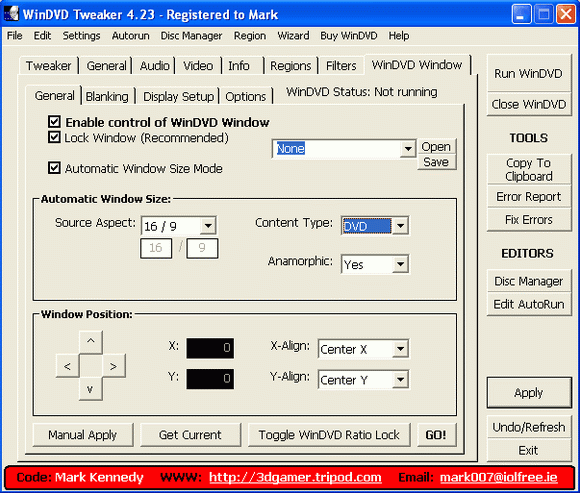 WinDVD Tweaker 4.49 Crack With Activator