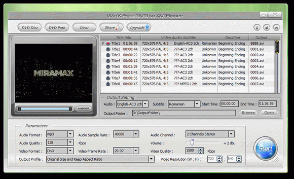 WinX Free DVD to AVI Ripper Crack + Activation Code Download
