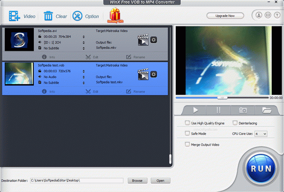 WinX Free VOB to MP4 Converter Crack & License Key