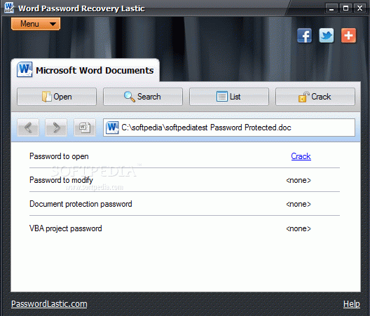 Word Password Recovery Lastic Crack + Activation Code Download 2022