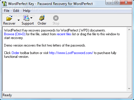 WordPerfect Password Recovery Key Crack + Activator