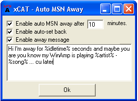 xCAT - Auto MSN Away Crack Plus Activator