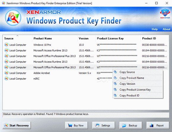XenArmor Windows Product Key Finder Crack With Serial Key 2024