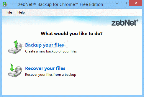 zebNet Backup for Chrome Free Edition Serial Number Full Version