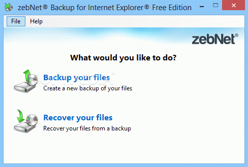 zebNet Backup for Internet Explorer Free Edition Crack With Activator 2024