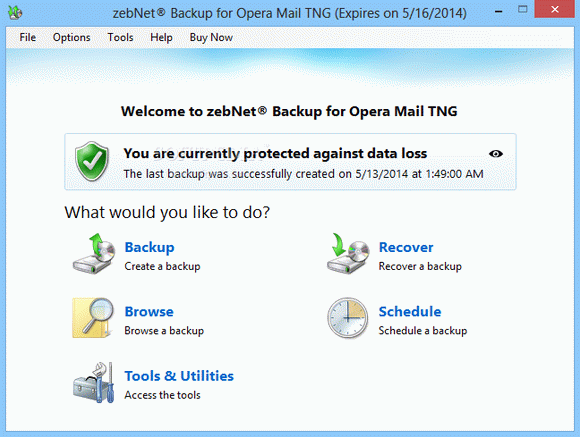 zebNet Backup for Opera Mail TNG Crack With License Key Latest