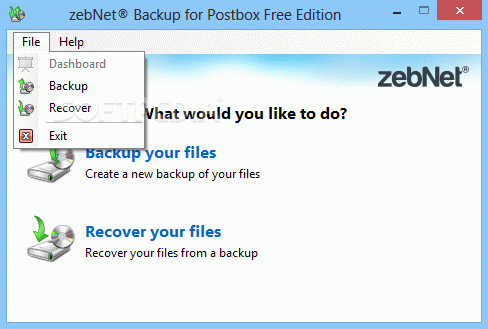 zebNet Backup for Postbox Free Edition Crack + Activator Updated