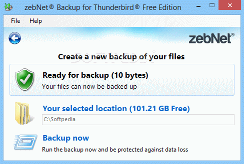 zebNet Backup for Thunderbird Free Edition Crack + Activation Code (Updated)